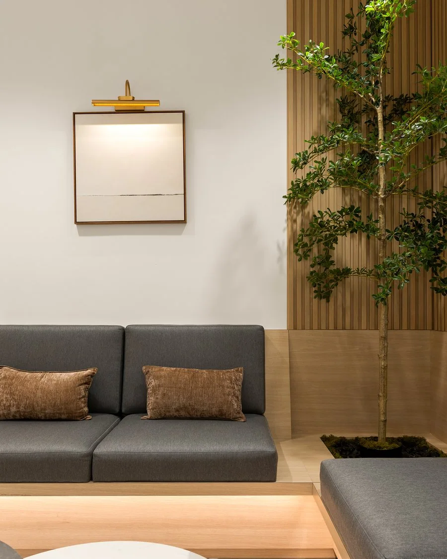 Waiting area at Yunella Women's Health on San Vicente Boulevard in Los Angeles